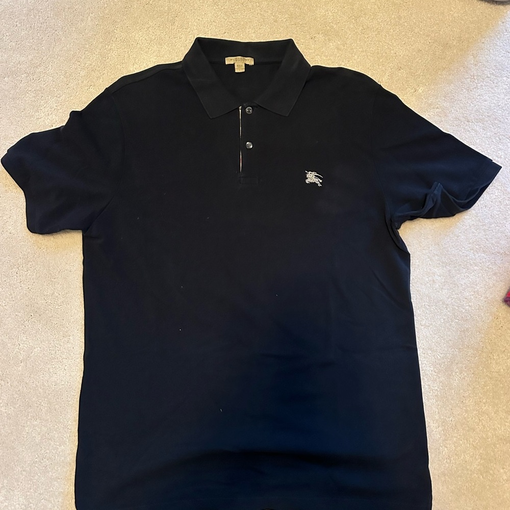 Burberry Navy Polo Shirt
